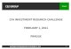 CFA INVESTMENT RESEARCH CHALLENGE FEBRUARY 1, Files/CFA Institute Research Challenge... CFA INVESTMENT