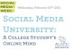 Social Media Week: Social Media University