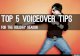 Top 5 Holiday VO Tips