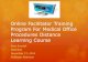 Online facilitator training program for medical office procedures