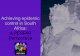 Achieving epidemic control in South PEPFAR in South Africa: Current Context â€¢ Place: PEPFAR SA is