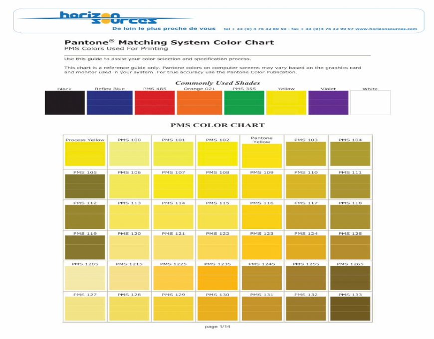 Pantone® Matching System Color · PDF file Title: Pantone® Matching ...